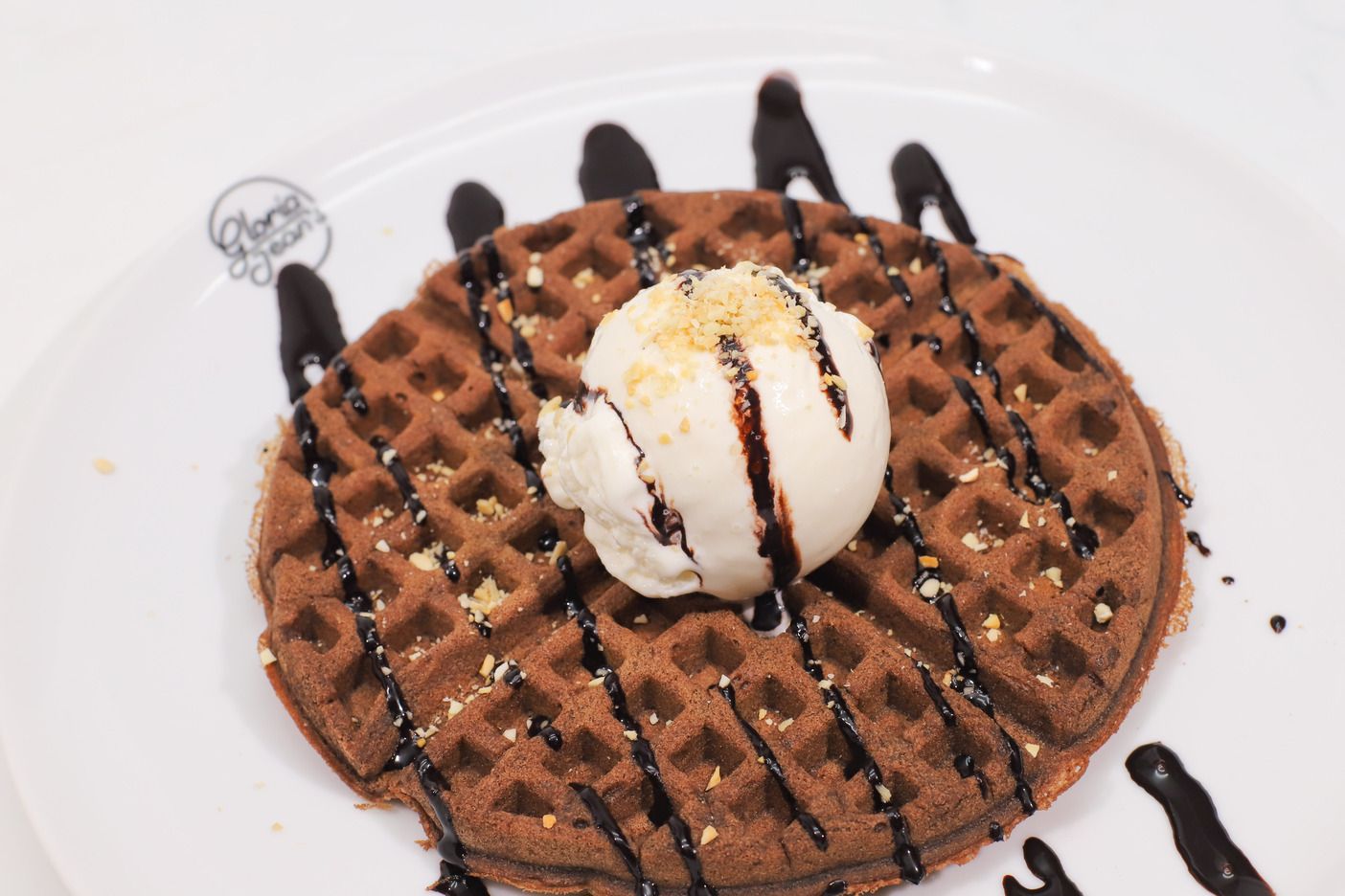 Choco Waffle with Almond
