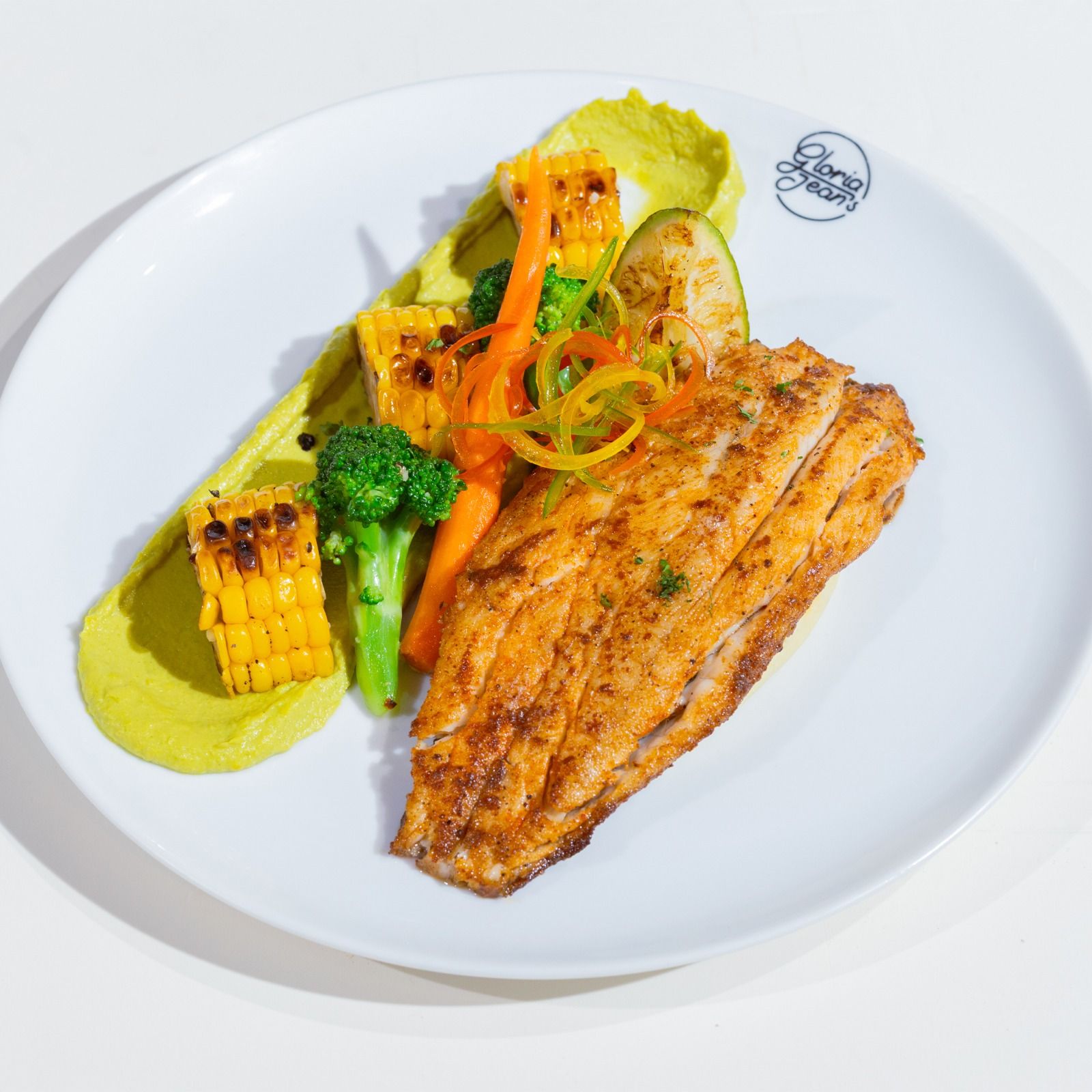 Pan-Seared Coral Fish with Corn Puree